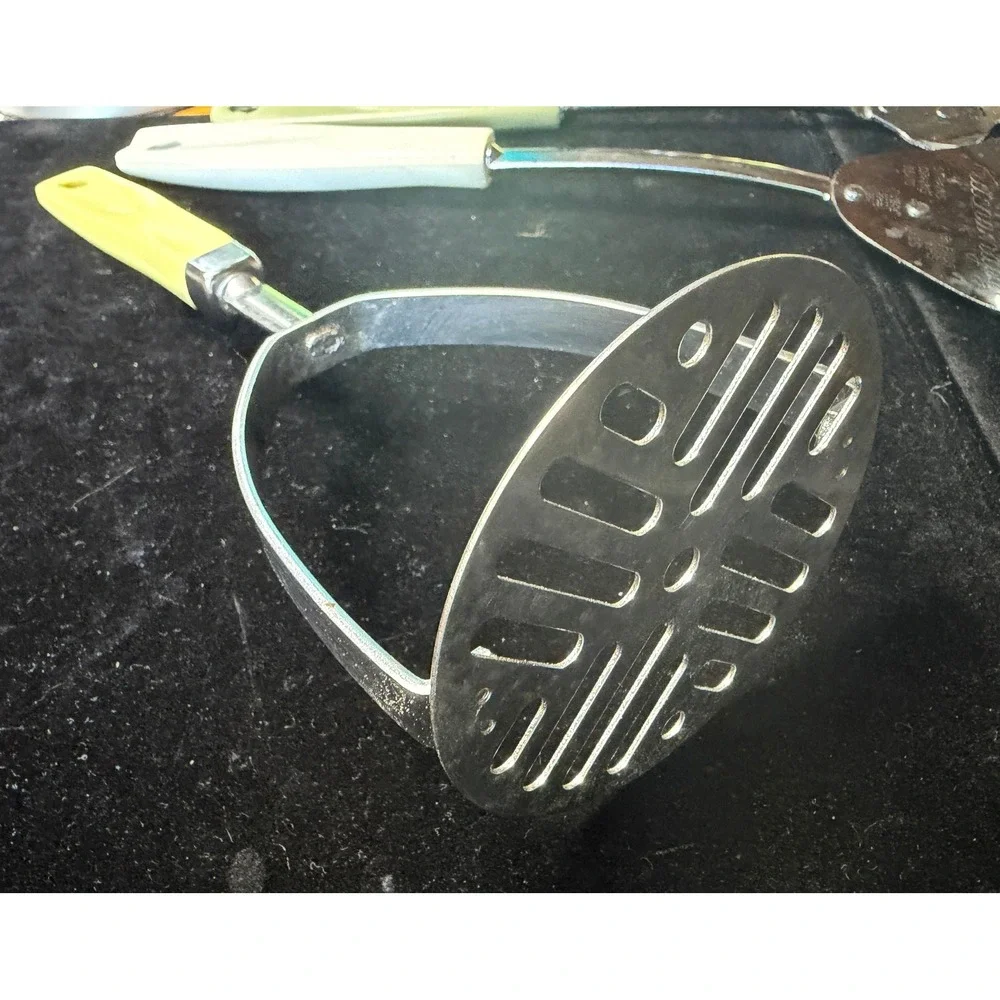 Vintage EKCO Kitchamajig Foley Chief USA Kitchen Utensil Lot 5pc Retro Yellow